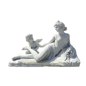Outdoor jardim paisagem decoração design mármore estátua artesanal outdoor pedra artesanato arte escultura de uma mulher nua deitada - Product Image 3