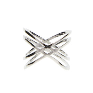 Anello a Doppia Croce Infinito con Micro Pavé di Zirconi Cubici di Alta Qualità - Product Image 4