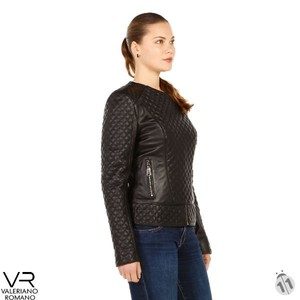 Chaqueta de Cuero Vacuno Original para Mujer, Marca Premium Valeriano Romano - Nueva Colección, Prendas Hechas en Turquía - Product Image 3