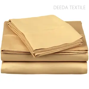 Deeda fabriek Luxe 400 thread count Eyptian katoen effen kleur lakens en kussensloop