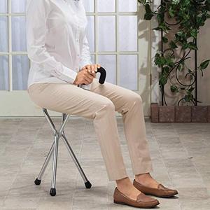Old People Folding Stool <strong>Walking</strong> Stick <strong>With</strong> Chair Function <strong>Walking</strong> <strong>Aids</strong> <strong>Seat</strong> Sticks <strong>Walking</strong> <strong>Seat</strong> Cane - Product Image 5