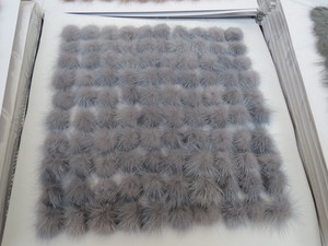Bola <span class=keywords><strong>verdadera</strong></span> popular de la piel / bola genuina de la piel del visión Keychain / bola Pom de la piel - Product Image 6