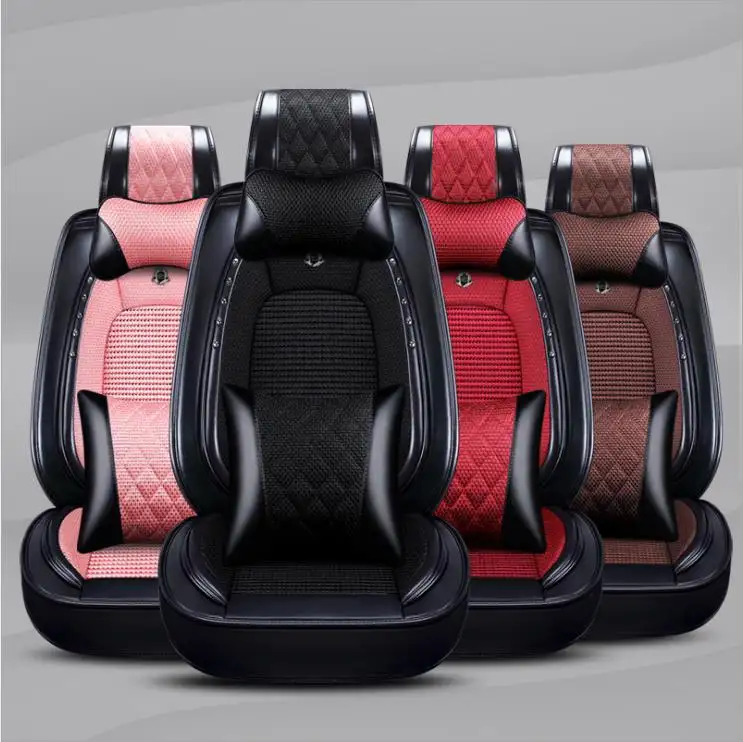 Universal Fit Volledige Set Ijs Zijde Auto Seat Cover Autostoel Producten LDOJ-P12120