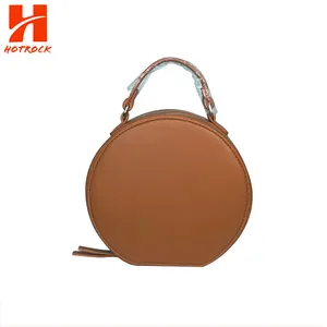 China Supplier wholesale custom logo Pu Crossbody Bags Fashion Color Round Bags