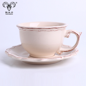 Set di Tazze da Caffè in Ceramica Europea con Piattino, Tazza per Cappuccino <span class=keywords><strong>e</strong></span> Latte, Design Elegante <span class=keywords><strong>e</strong></span> Spesso - Product Image 2