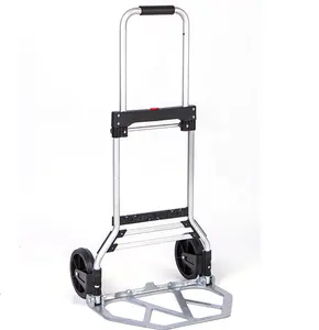 Aluminum Portable Pull rod luggage cart folding buy food shopping trailer mute handling trolley