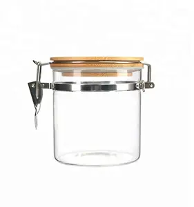 550ml/900ml/ml 1200ml claro de embalaje de alimentos de almacenamiento de cristal ajo tarro de almacenamiento frascos redondos para la cocina