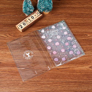PVC coperchio trasparente con paillettes laser di scintillio notebook copertura in pvc rilievo logo copertura di plastica - Product Image 4