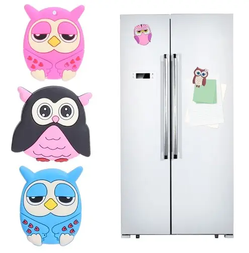 Sáng tạo Cú Tủ Lạnh Nam Châm Silicone Gel cho Trẻ Em Động Vật Món Quà Tủ Lạnh Magnet Trang Trí Nội Thất
