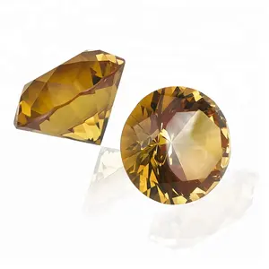 10pcs/lot free shipping 50mm amber color custom price crystal diamond glass diamond crystal diamond