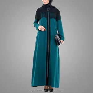 迪拜的新罩袍设计照片长袖长外套流苏迪拜阿巴亚