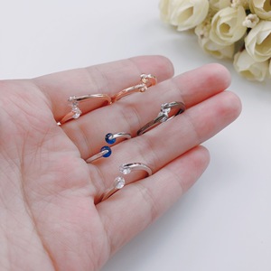 <strong>Two</strong> <strong>Stone</strong> Open Twist <strong>Ring</strong> Women Round Cubic Zirconia Bypass Adjustable Promise <strong>Ring</strong> Minimalist Wedding Engagement Jewelry Gift - Product Image 4