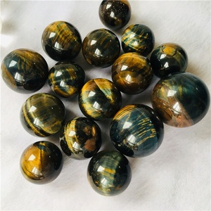 Bola de cristal pulida de alta calidad, esfera curativa de cristal azul, Ojo de Tigre, para decoración, venta al por mayor - Product Image 6