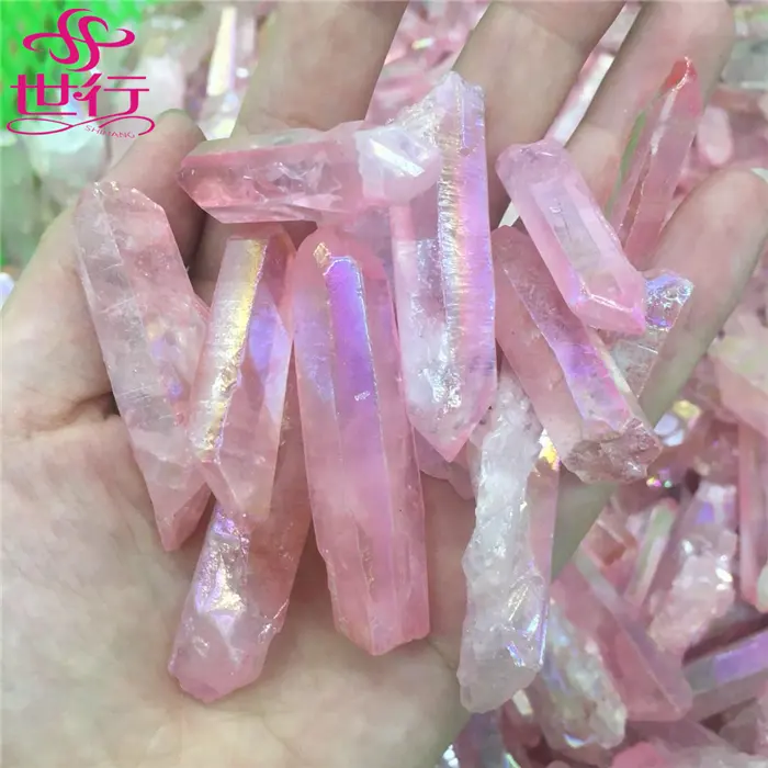 wholesale natural angel aura quartz raw crystals points