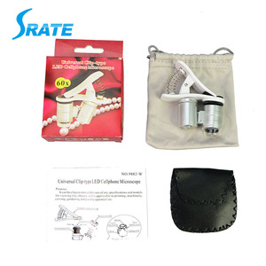 مجهر جيب بضوء فوق البنفسجية وشاشة LED <span class=keywords><strong>60x</strong></span> للهاتف المحمول - Product Image 3