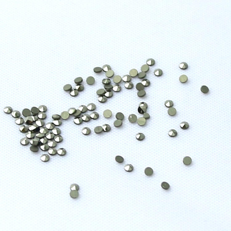 Flat Bottom Natural Pyrite Round Shape Marcasite Stone