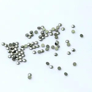 Flat Bottom Natural Pyrite Round Shape Marcasite Stone