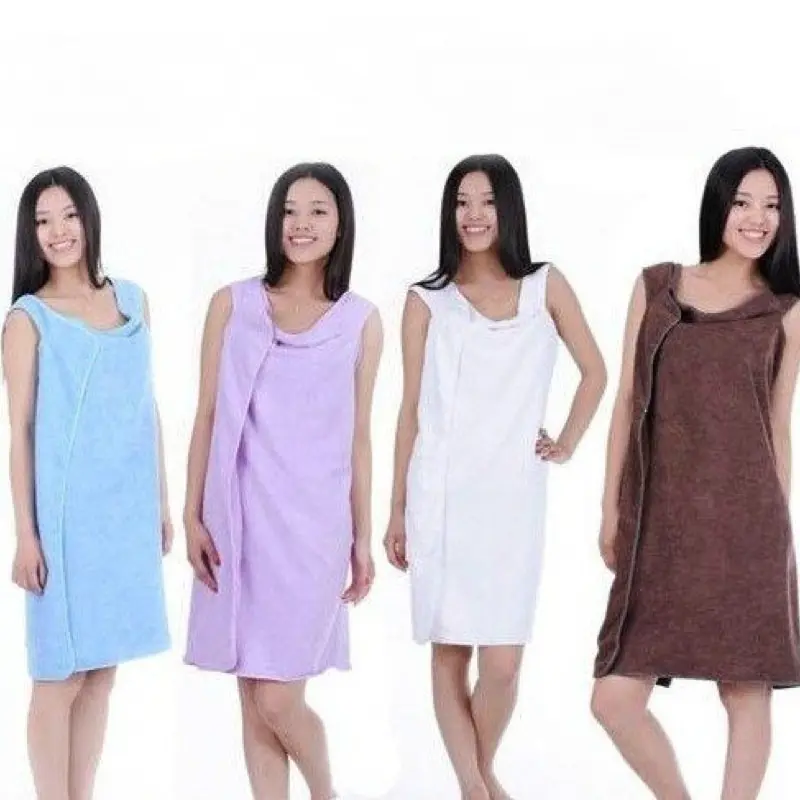 Micro Fiber Smart Wearable Bath Robe Áo Choàng Tắm Spa Cocoon Khăn Sợi Nhỏ Với Tay Vịn