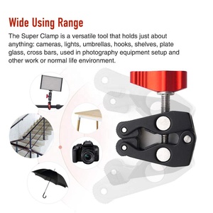 Pince à crabe Super Clamp avec trou de vis de 1/4\" et 3/8\" pour appareil photo reflex numérique, écran LCD, éclairage de <span class=keywords><strong>studio</strong></span>, bras magique, <span class=keywords><strong>studio</strong></span> photo - Product Image 6