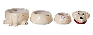Juego de <span class=keywords><strong>4</strong></span> tazas de medición de anidación de cerámica para cocina, utensilios de cocina creativos y funcionales - Product Image 2