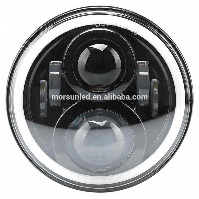 Top Sale Auto Parts 12v Led Headlight Motorcycle Led Headlight Projector 7 Inch Round Headlamp for harley Motorcycle Headlamps