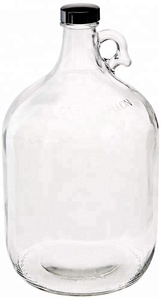 Caraffa in Vetro Rotonda da 1 Gallone con Manico per Birra Artigianale, Contenitore per Vodka/Spirito/Liquore/Vino, Ambra o Trasparente - Product Image 2