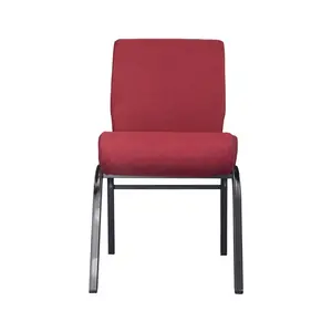 Stunity high-quality fire proof upholstery stackable Church Chair with interlocking link