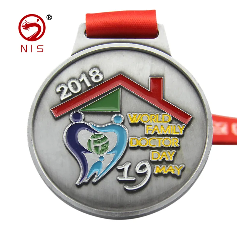 Triathlon award metal 3d star sports heart shaped medal