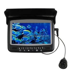 CR110-7HBS dengan sun visor 4.3 ''layar lcd digital hd 1000 TVL kamera bawah air memancing es memancing kamera 15-30 m kabel yang kuat