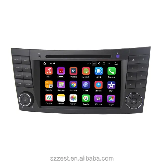 เครื่องเล่นวิทยุติดรถยนต์ Android 12 7นิ้วสำหรับ Mercedes Benz E-Class/W211/E200/E220/E300/E350 Quad Core WIFI 3G USB
