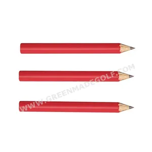红色彩色铅笔 3.5 “巨型圆形铅笔，木制高尔夫铅笔