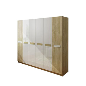 Armoire de chambre à coucher en MDF haute brillance, armoire de chambre à coucher à 6 portes - Product Image 1