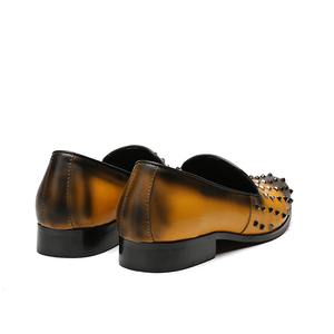 NA168-zapatos de piel auténtica para hombre, mocasines planos con remaches de lentejuelas, informales, brillantes, <span class=keywords><strong>Superstar</strong></span> - Product Image 4