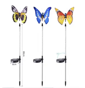 Garden Solar Lights Multi-Color Changing Solar Butterfly Garden LED Lights Artificial Butterfly