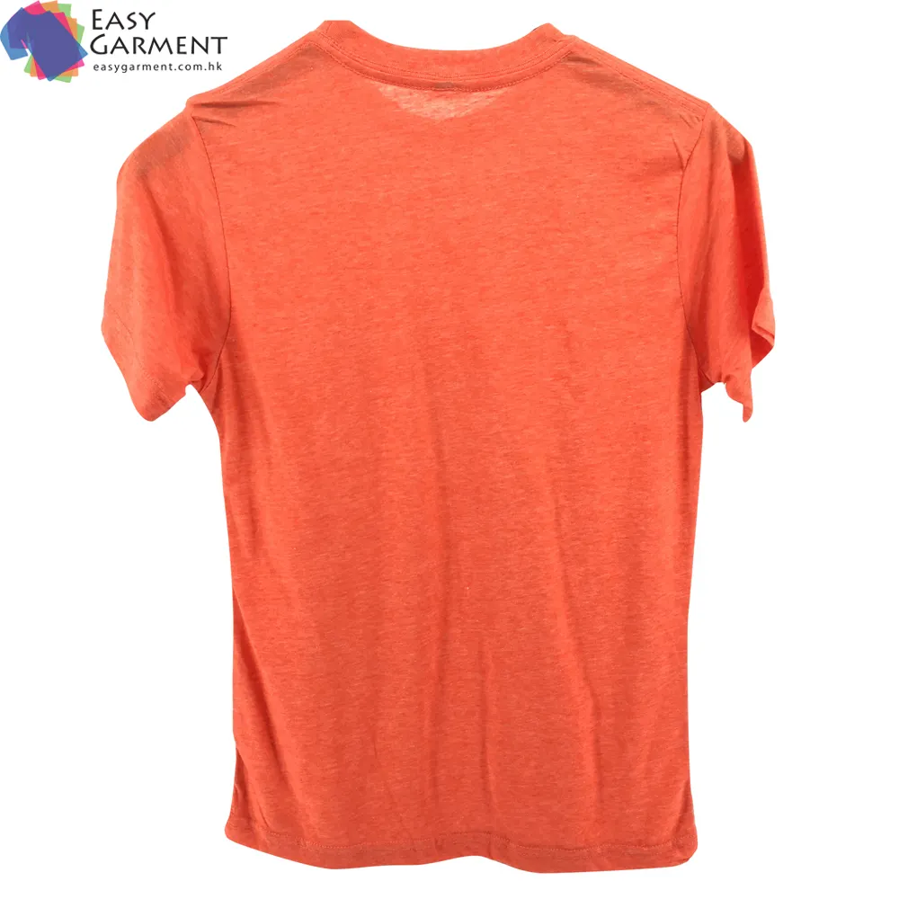 T-shirt manches courtes en tissu doux 100% Polyester, tenue de sport pour l'<span class=keywords><strong>équipe</strong></span>, Streetwear, couleur orange, impression incluse