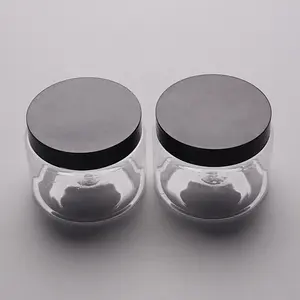 200ml jar transparent PET food grade wide mouth nut bottles