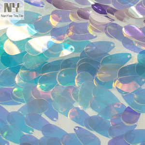 Nanyee textil al por mayor 2.5 cm melón iridiscente lentejuela tela - Product Image 2