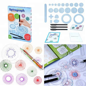 SamToyCn - Juego de Reglas de Dibujo Geométrico, Máquina de Dibujo con Bolígrafos de Colores, Spirograph para Niños, Juguetes de Plástico Unisex, Rompecabezas de Plástico - Product Image 5