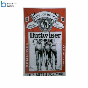 थोक कस्टम राजा की बीयर्स विज्ञापन buttwiser झंडा