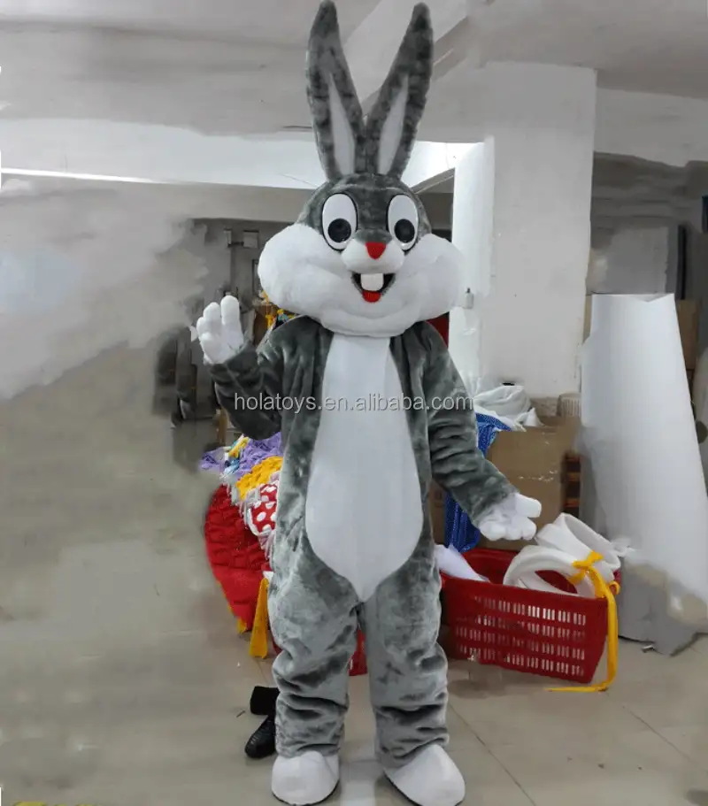 Disfraces mascota conejo adulto dibujos animados Hola