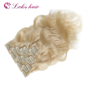 Extensions de cheveux naturels body wave avec clips, cheveux humains, 30/40 pouces, pour femmes noires - Product Image 5