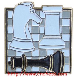Alfiler de caballero y torre de ajedrez dorado - Product Image 5