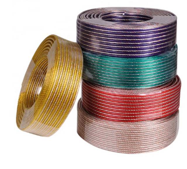 2 Cores HiFi/Car Audio Loudspeaker/Speaker Cable Wire Multi-Strand Power Audio Amplifier Cable 50m 100m Coaxial Engineer Use