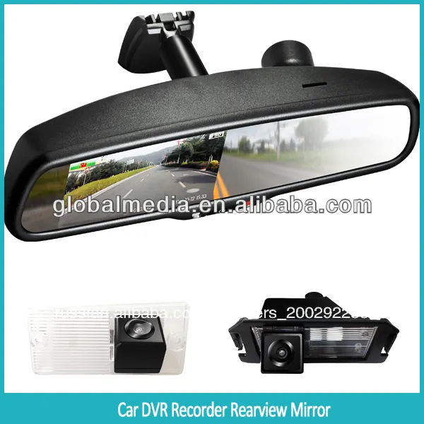 4.3 дюймов hd цифровые двойные камеры автомобильный видеорегистратор gps значением- датчик зеркало заднего вида