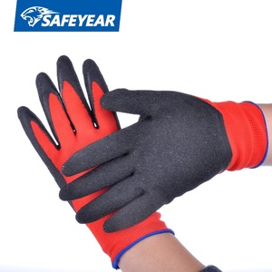 Gants en <span class=keywords><strong>Latex</strong></span> texturé, avec revêtement en <span class=keywords><strong>Nylon</strong></span> rouge, <span class=keywords><strong>13G</strong></span>, pour la Construction, offre spéciale, - Product Image 2