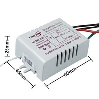 Interruptor de Luz Inalámbrico Digital de 220V, Caja Divisora para Pared de Casa o Pasillo, Control Remoto Duradero