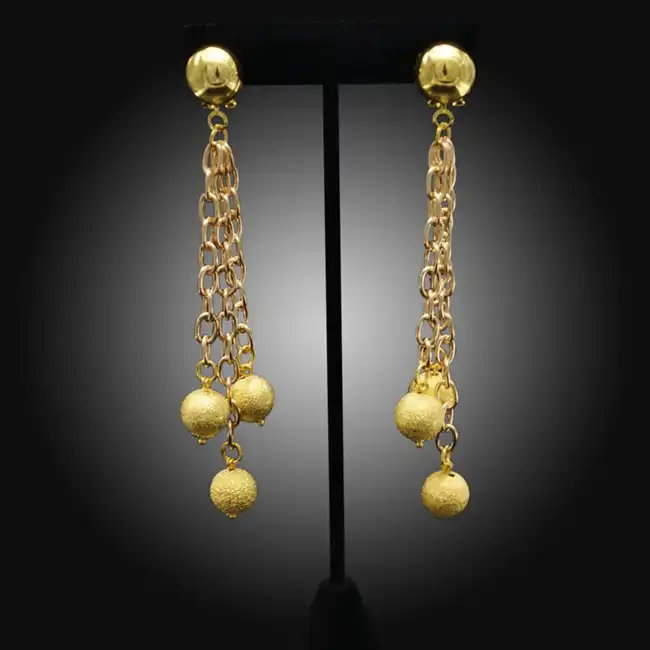 Buy Trendy Pearl Earring One Gram Gold 3 Line Muthu Thodu for Girls