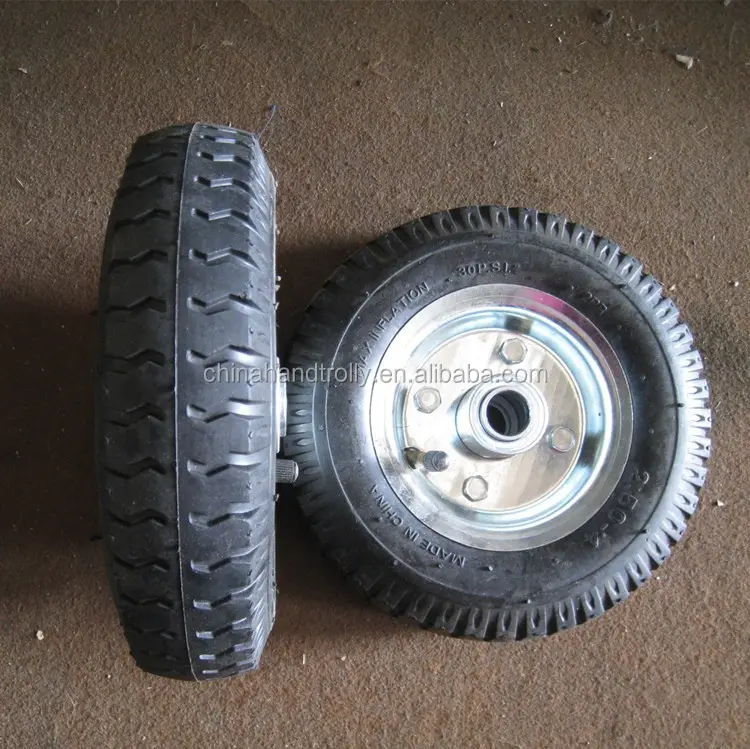 8 인치 2.5-4 아연 도금 림 유틸리티 고무 공기 공압 도구 카트 타이어