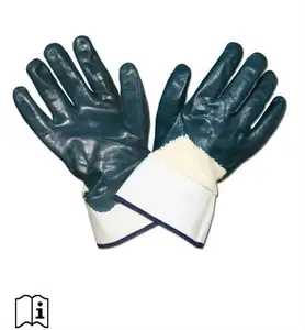Blue Nitrile Palm Coated work Gloves oil Resistant Gloves