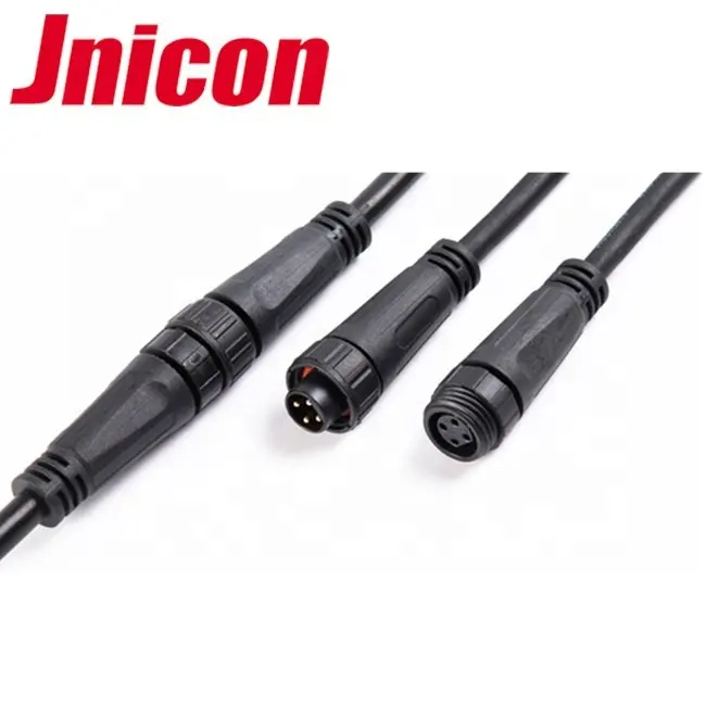 Jnicon M12 2 3 4 2+3 Pins Female Male Magnet 10 Amp Connector for Indoor & Outdoor Led Lighting